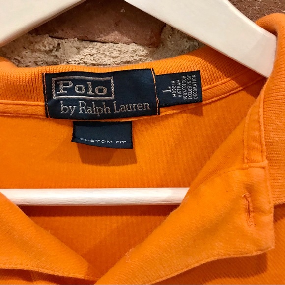 Polo Ralph Lauren orange & green cotton polo - Picture 3 of 7